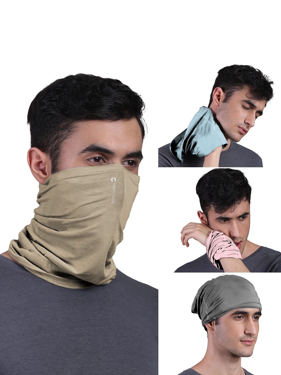 

FREECULTR Adults Pack Of 3 Bandana Headband, Peach