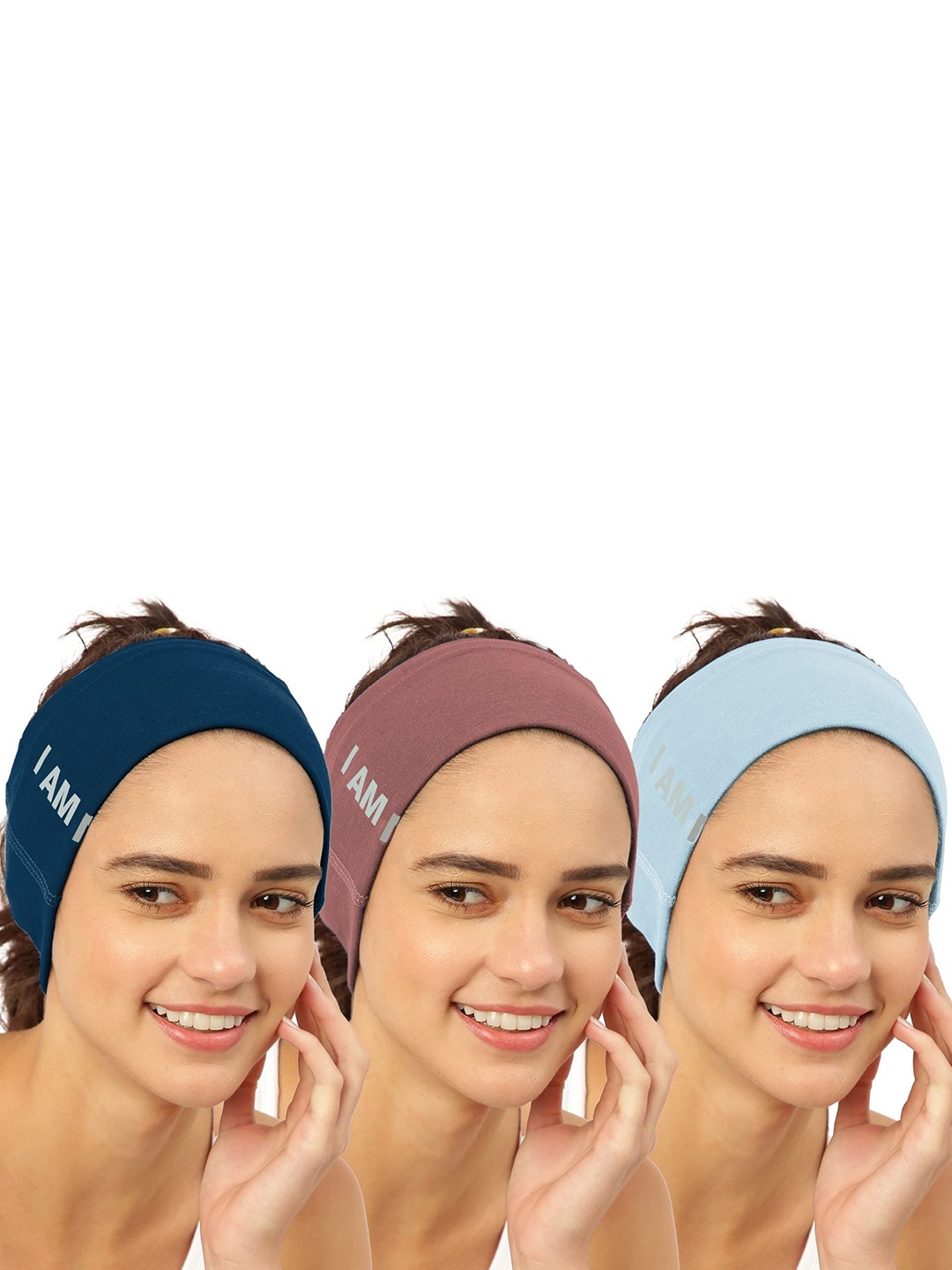 

FREECULTR Unisex Pack Of 3 Printed Anti Microbial Multipurpose Bandana Headband, Pink