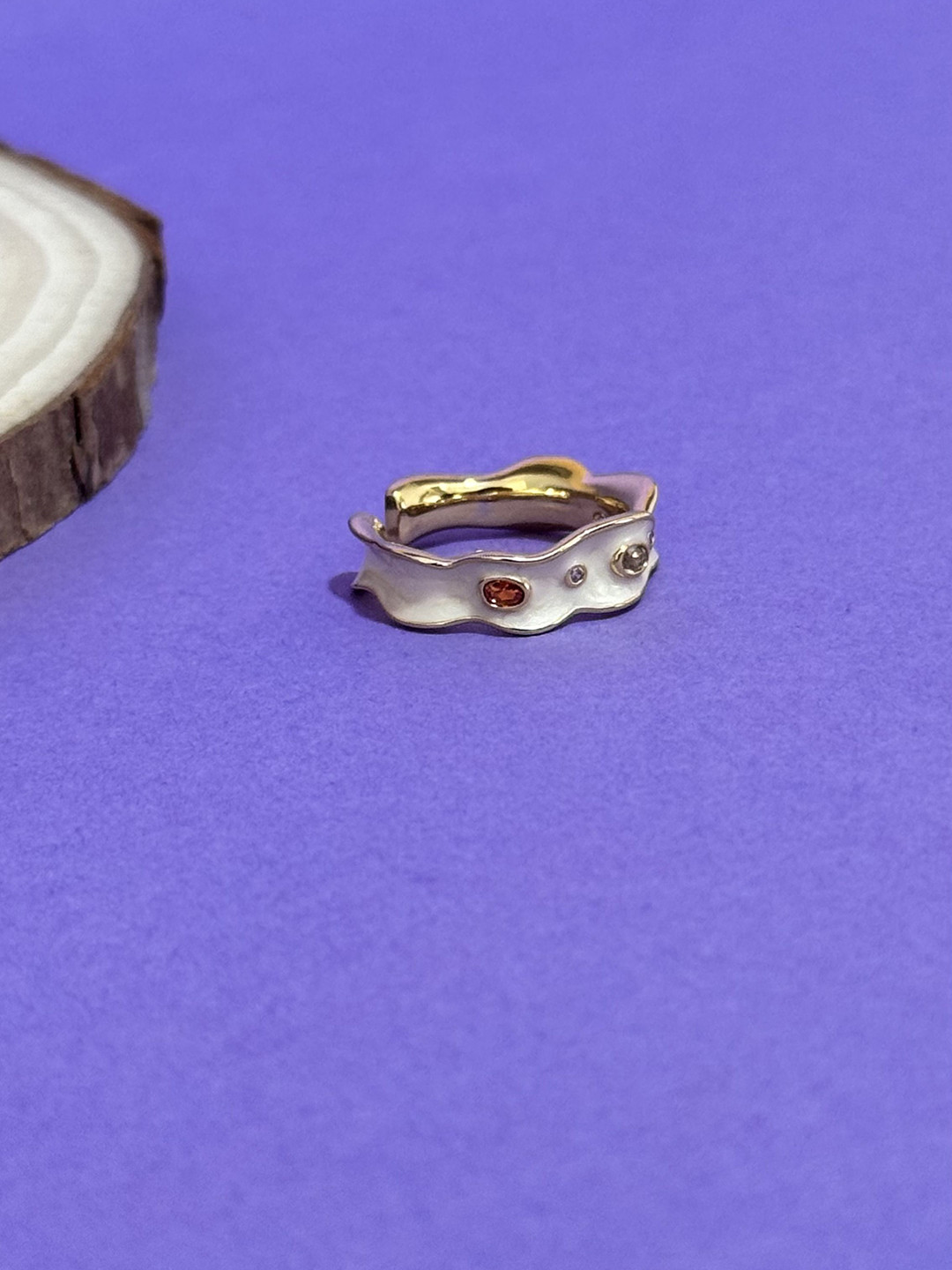 

The Jewellery Tale Gold Plated Stone Studded Finger Ring