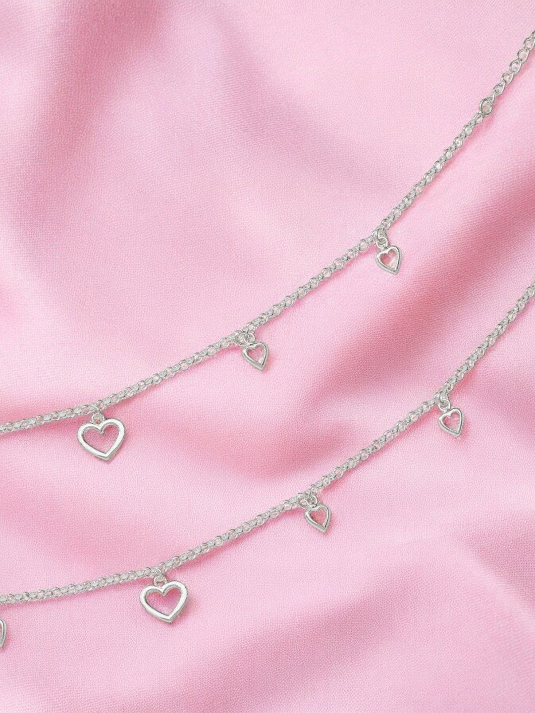 

Taraash Set Of 2 925 Sterling Silver Anklet