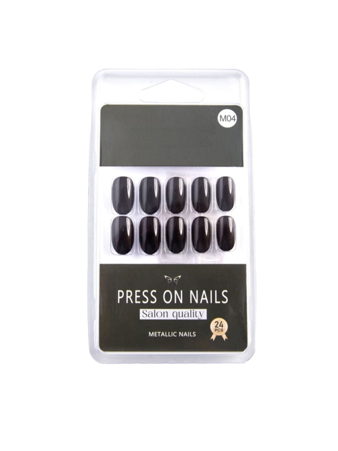 

RANORE Metalllic 24-Pcs Press-On Nails - M04 Green