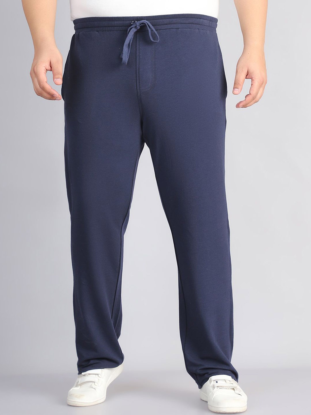 

Rute Men Pure Cotton Mid-Rise Track Pants, Navy blue