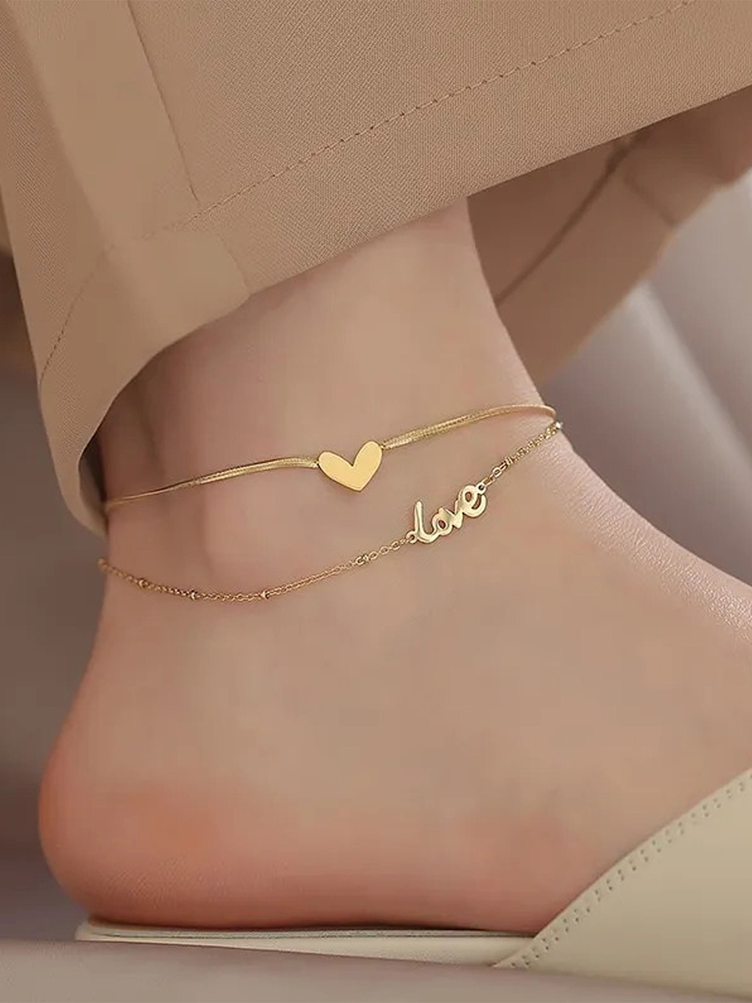 

Fashion Frill Gold-Plated Anklet