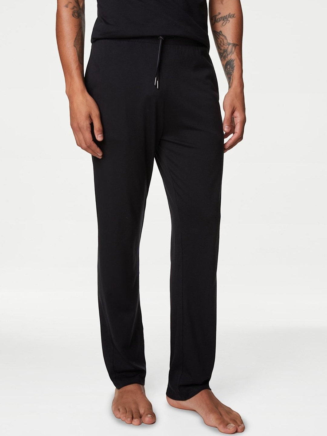

Marks & Spencer Men Mid Rise Straight Lounge Pants, Black