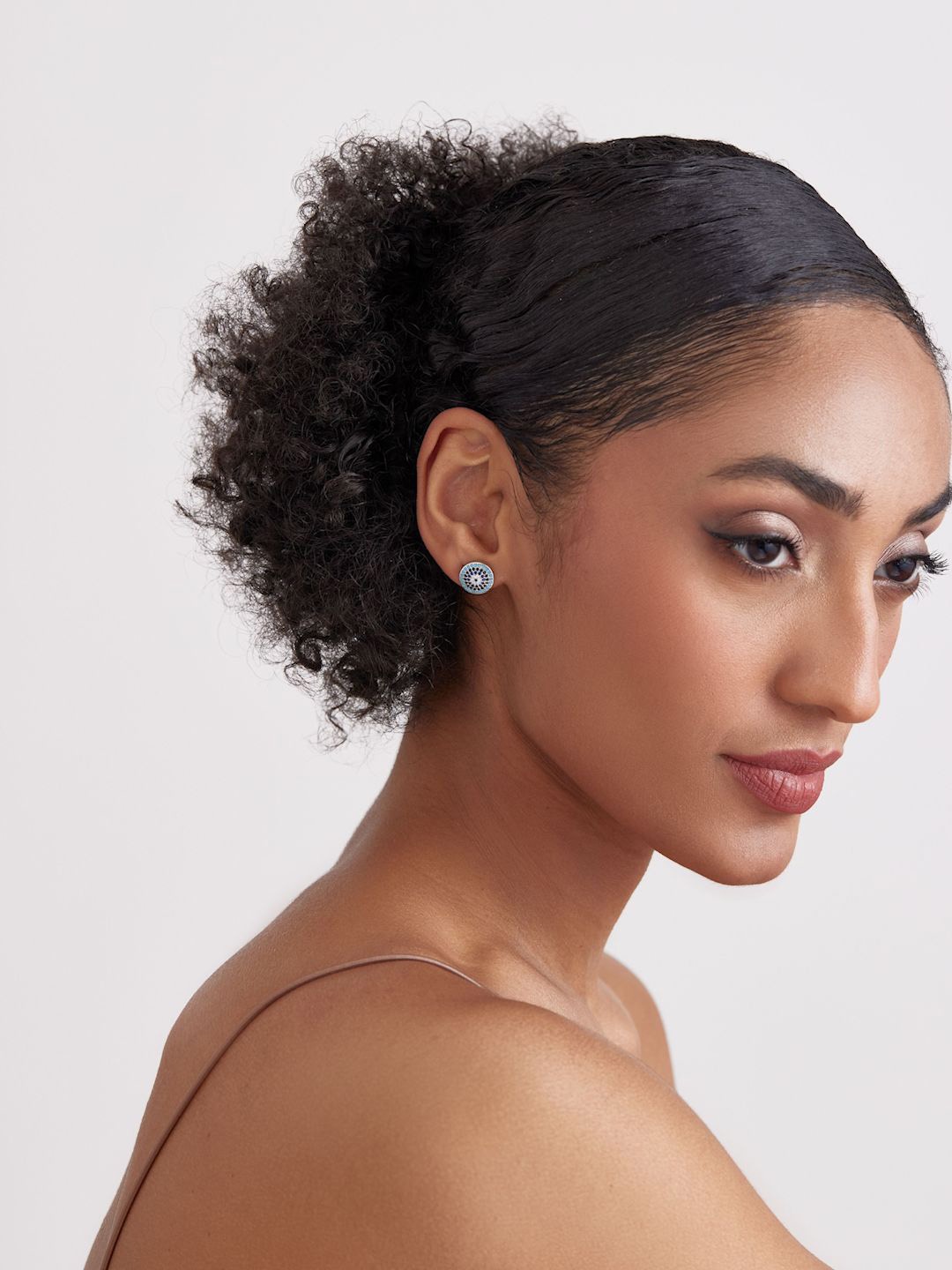 

MISS JO Contemporary Studs Earrings, Silver