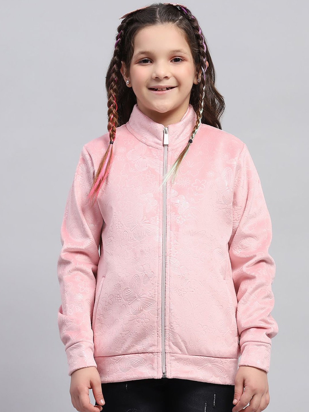 

Monte Carlo Girls Self Design Sweatshirt, Pink