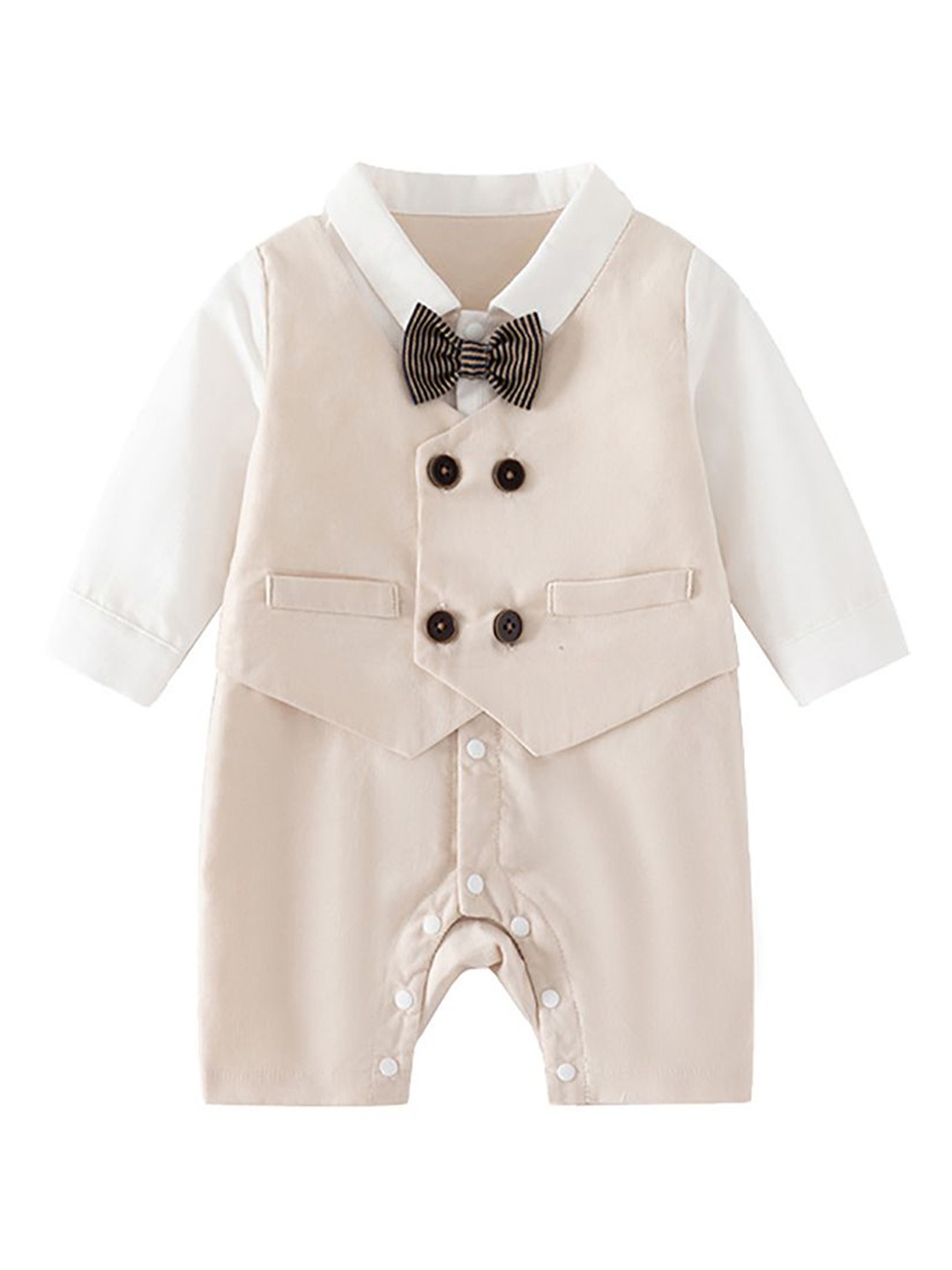 

StyleCast x Revolte Boys Pure Cotton Rompers, Cream