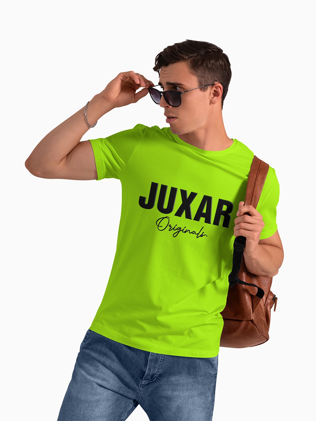 

Juxar Men Typography Printed Round Neck Cotton T-shirt, Sea green