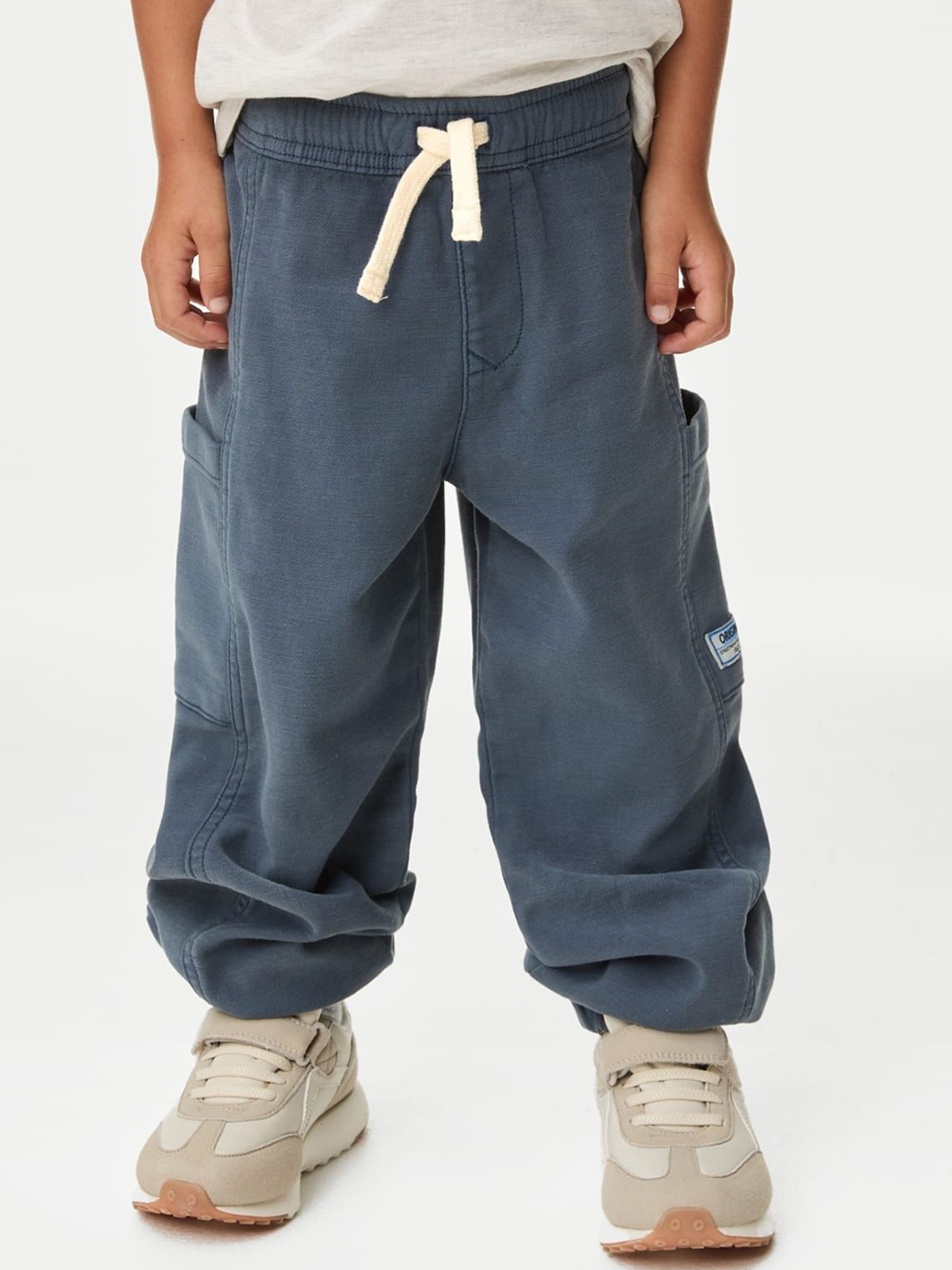 

Marks & Spencer Boys High-Rise Trousers, Blue