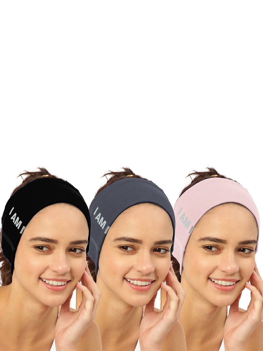 

FREECULTR Adults Pack Of 3 Bandana Headband, Black
