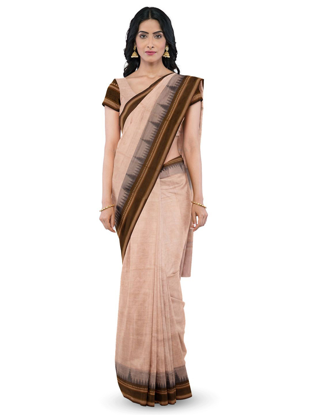 

Avishya Pure Cotton Kanjeevaram Saree, Beige