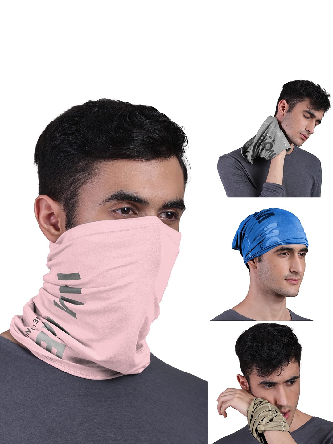 

FREECULTR Pack Of 4 Unisex Bandana Headband, Peach