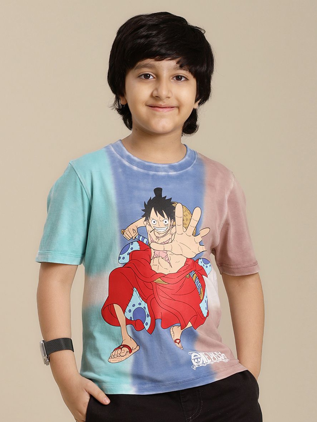 

Kids Ville Boys Graphic Printed Round Neck Cotton T-shirt, Blue