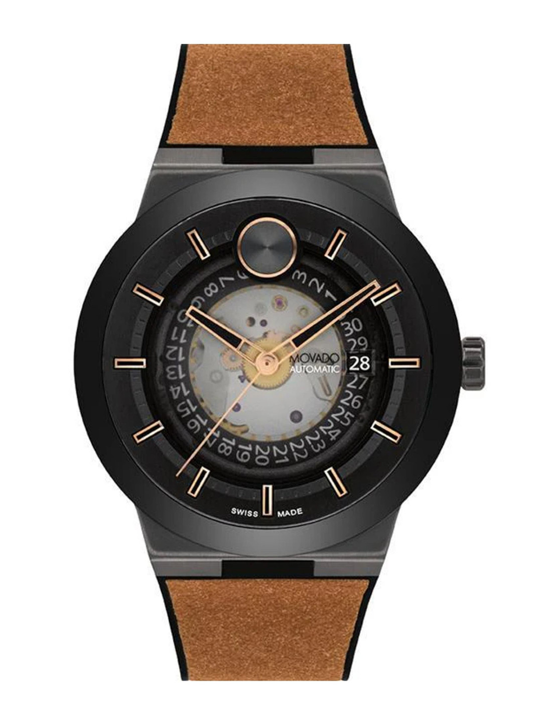 

MOVADO Bold Fusion Automatic Swiss Auto Transparent Round Dial Men's Watch - 3601248, Grey