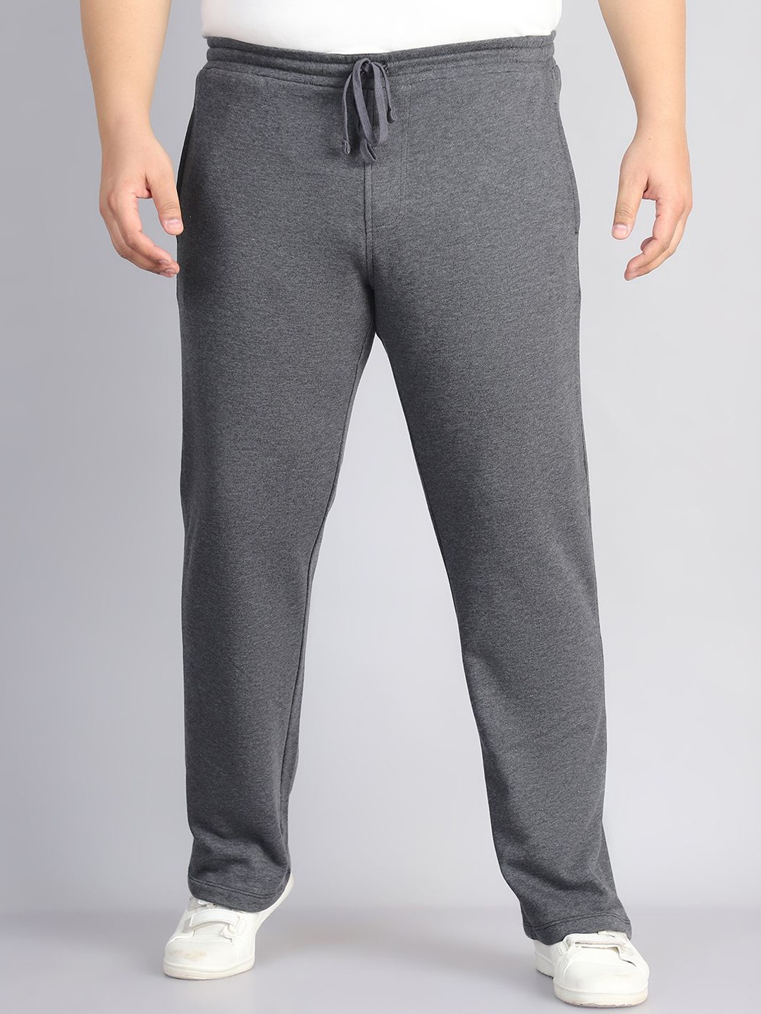 

Rute Men Pure Cotton Mid Rise Track Pants, Grey