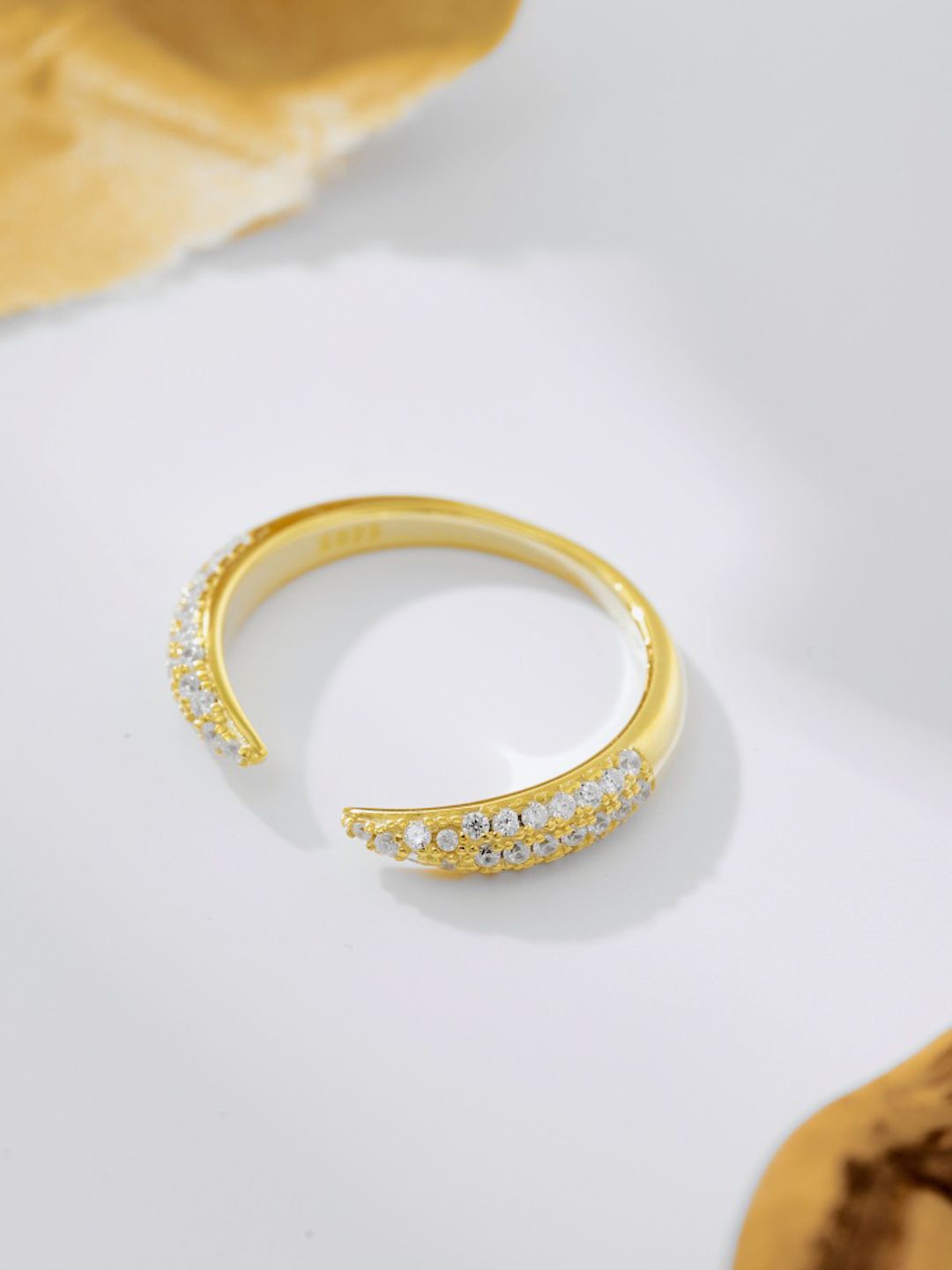 

MISS JO Gold-Plated Stones-Studded Finger Ring