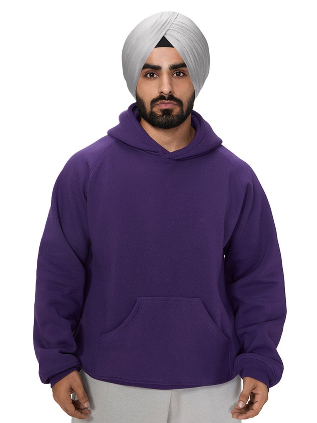 

Ludic Unisex Hooded Cotton Sweatshirt, Purple