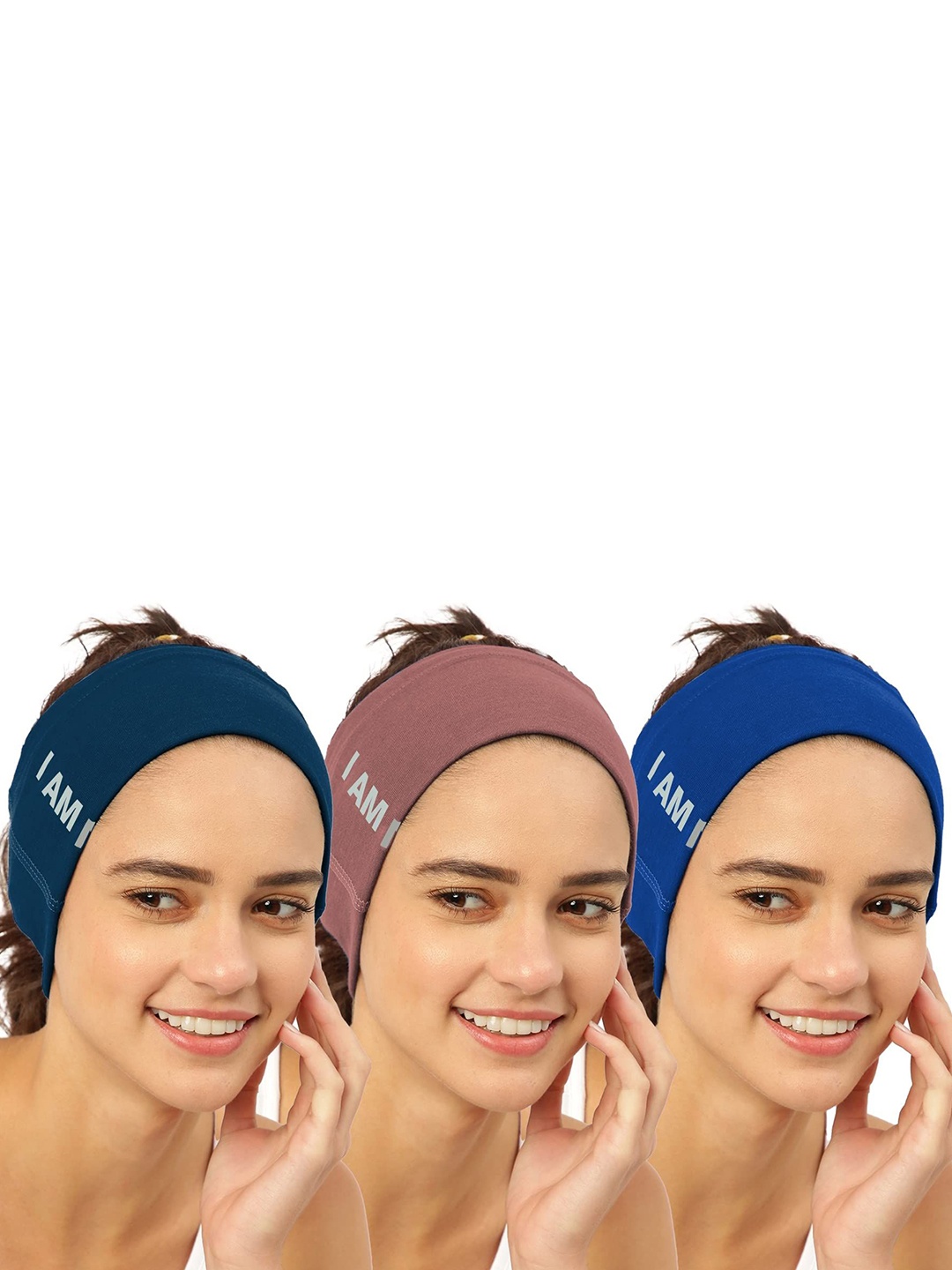 

FREECULTR Adults Pack Of 3 Bandana Headband, Blue