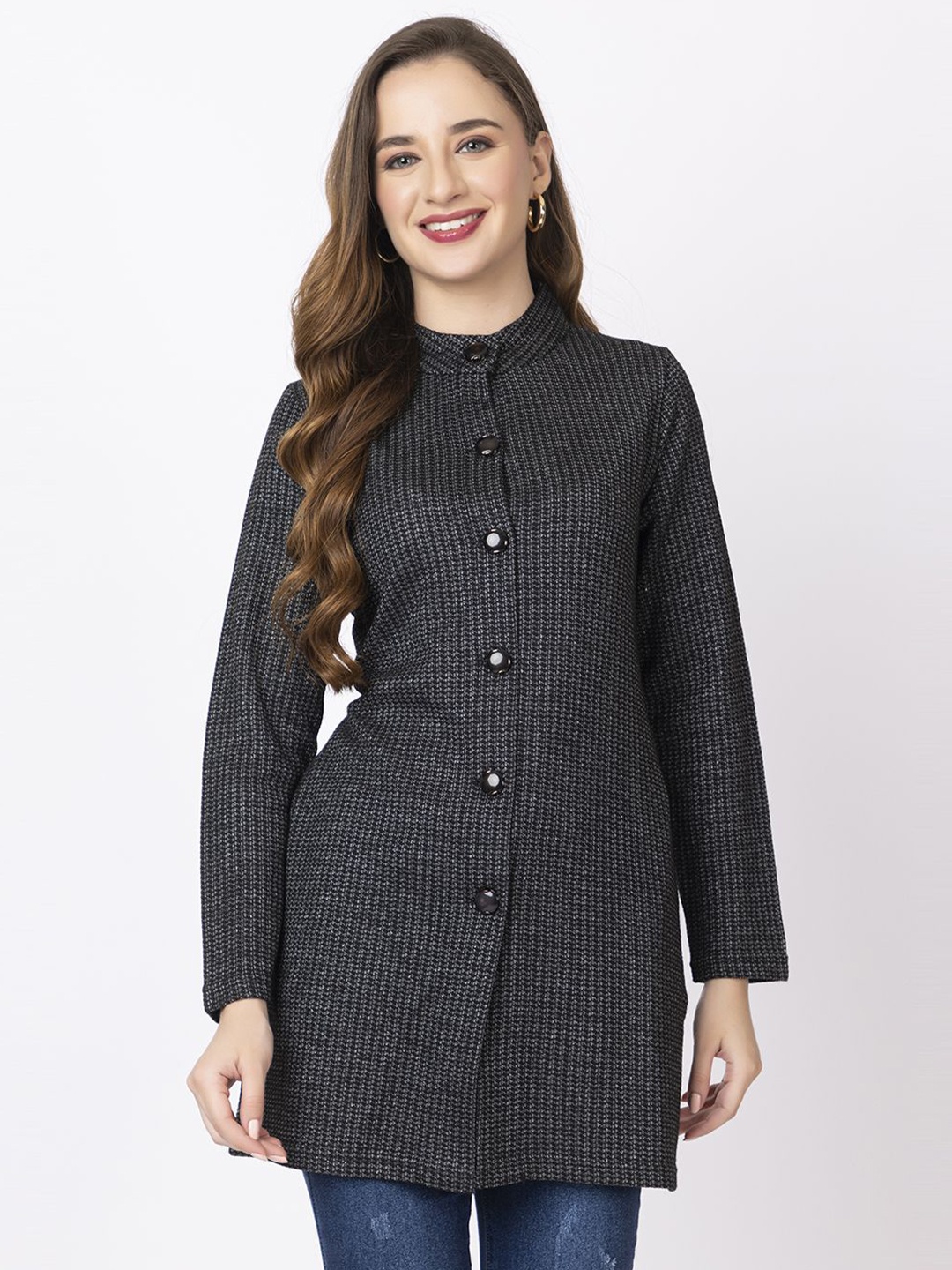 

KEIKO Women Ribbed Cardigan, Black