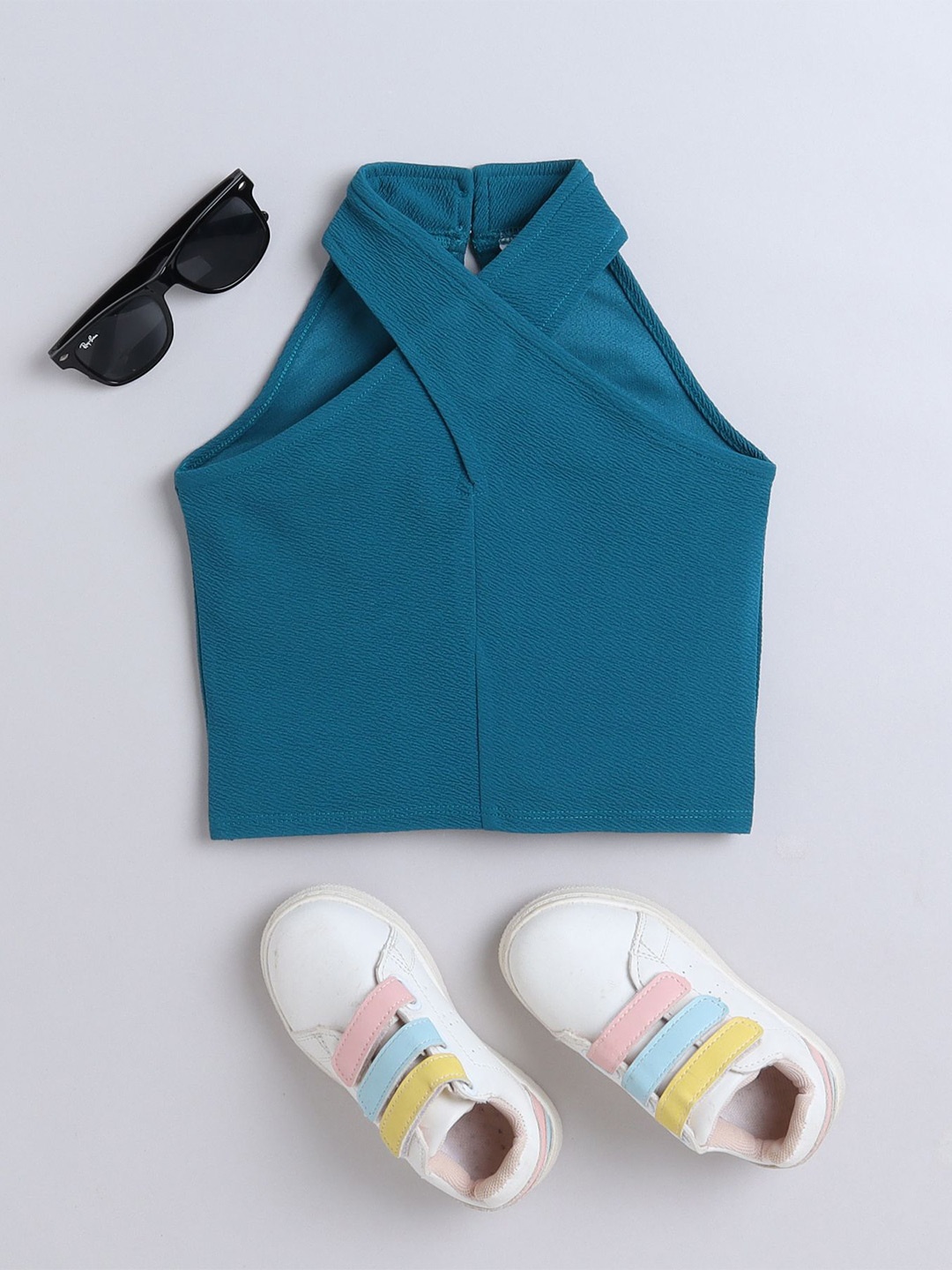 

taffykids Girls Regular cropTop, Teal
