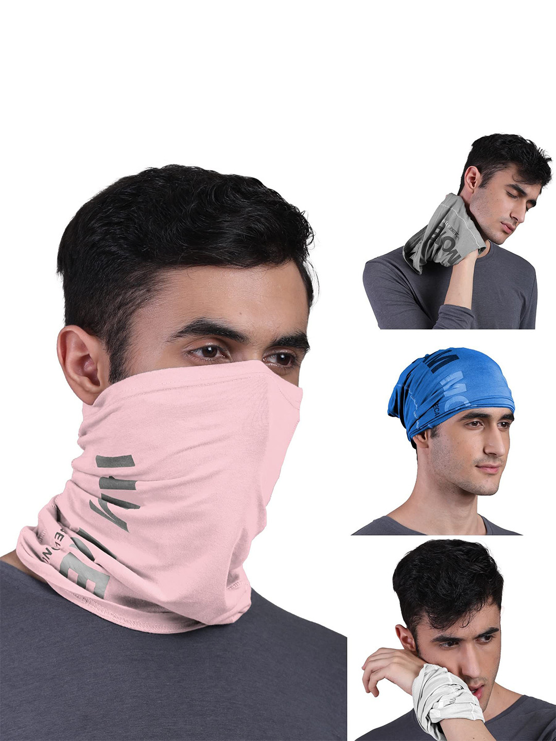 

FREECULTR Pack Of 4 Unisex Bandana Headband, Pink