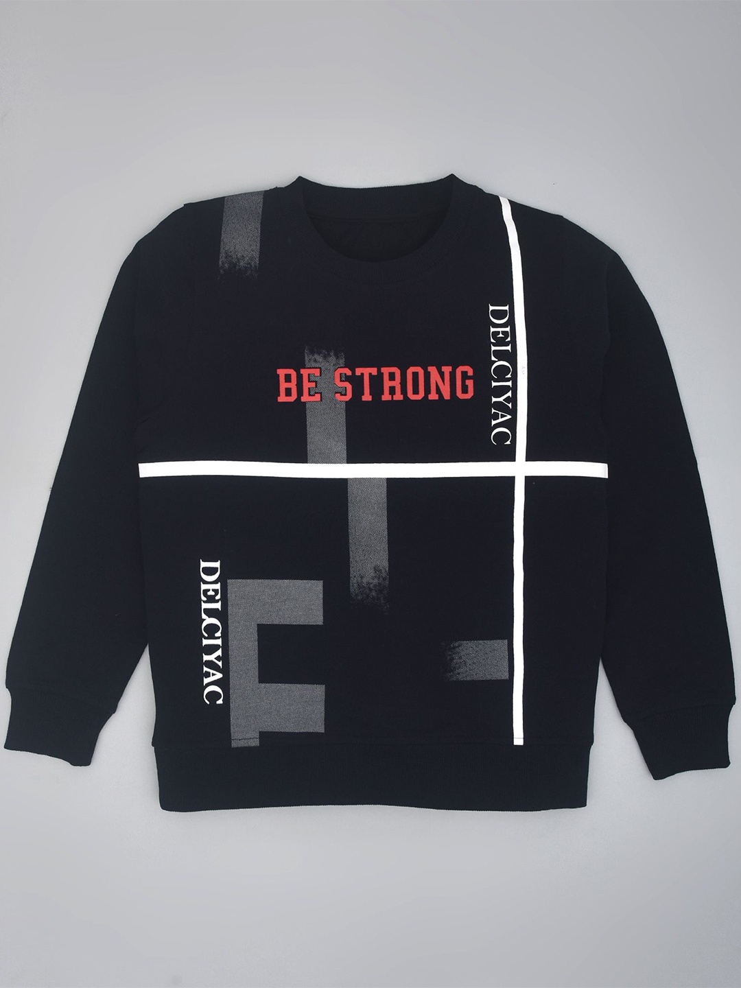 

YOUMAA Boys Typography Printed Pullover Sweatshirt, Navy blue