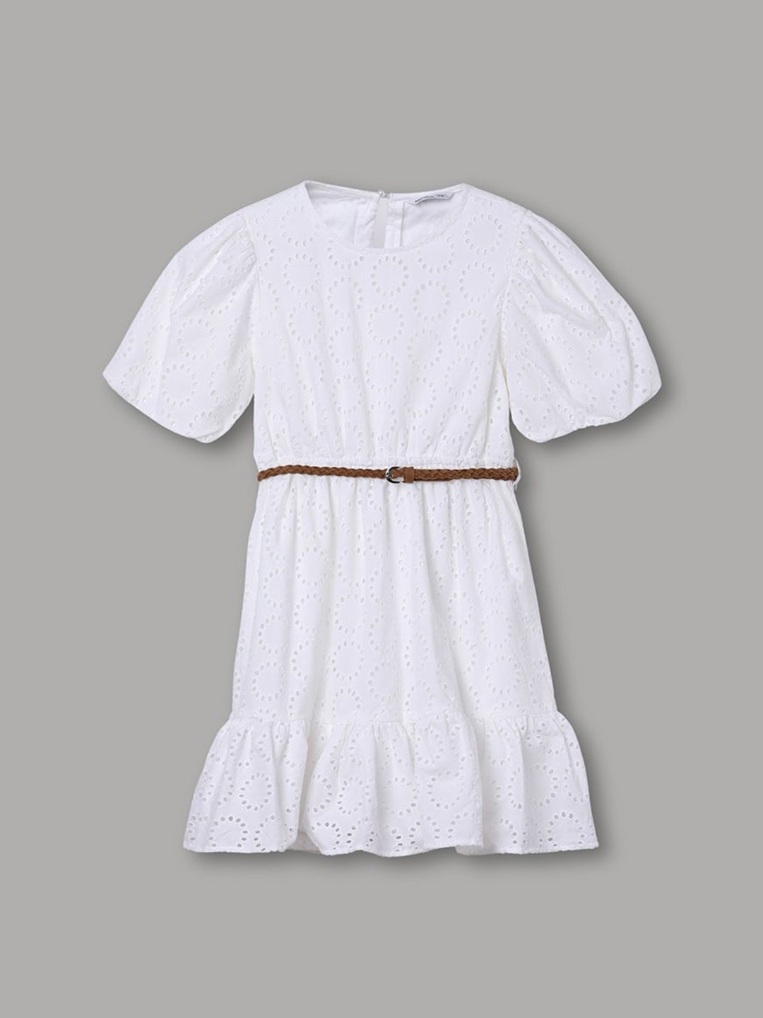 

Fame Forever by Lifestyle Girls Flared Sleeve Blouson Dress, White