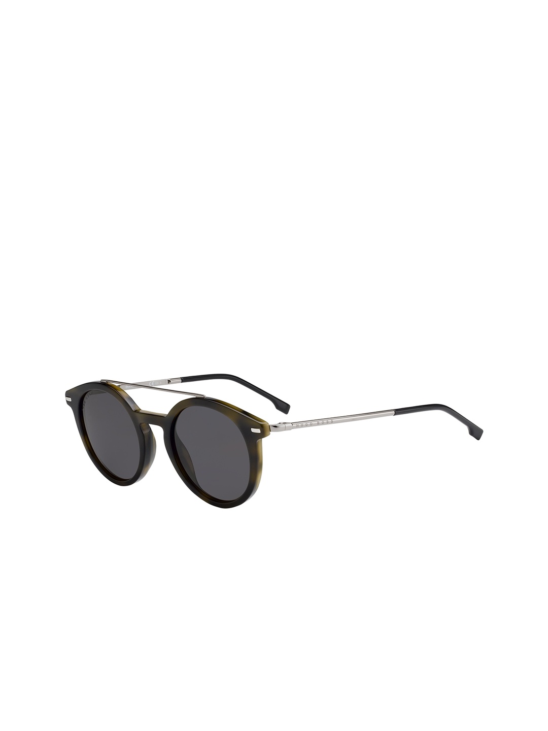 

HUGO Men Round Sunglasses with UV Protected Lens 200524T6V49IR, Black