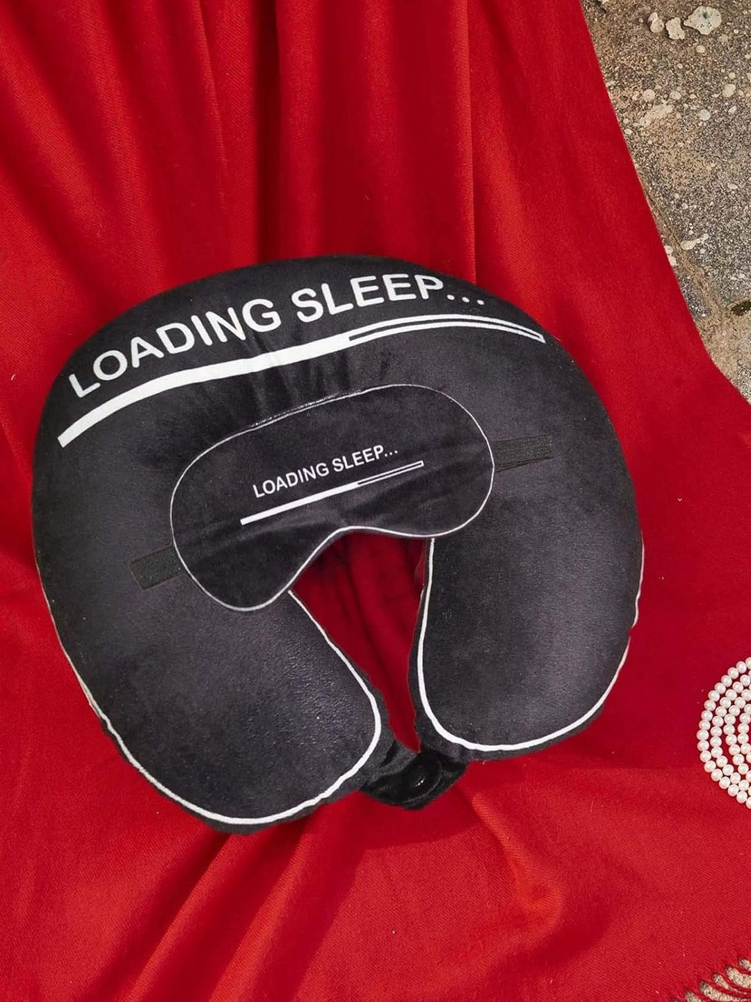 

Lushomes Set of 2 Eyemask Travel Accessory, Black