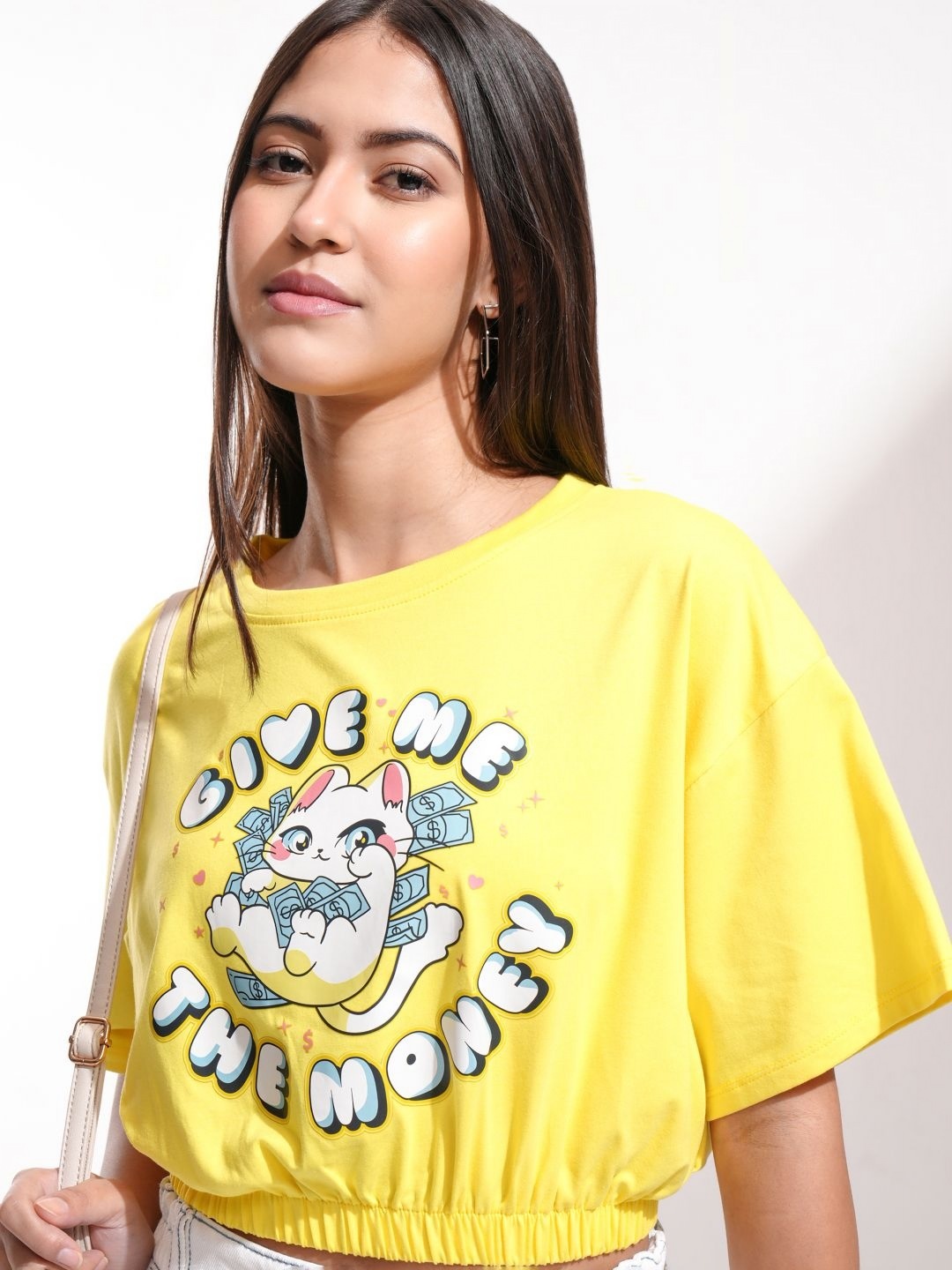 

Tokyo Talkies Women Boxy T-shirt, Yellow