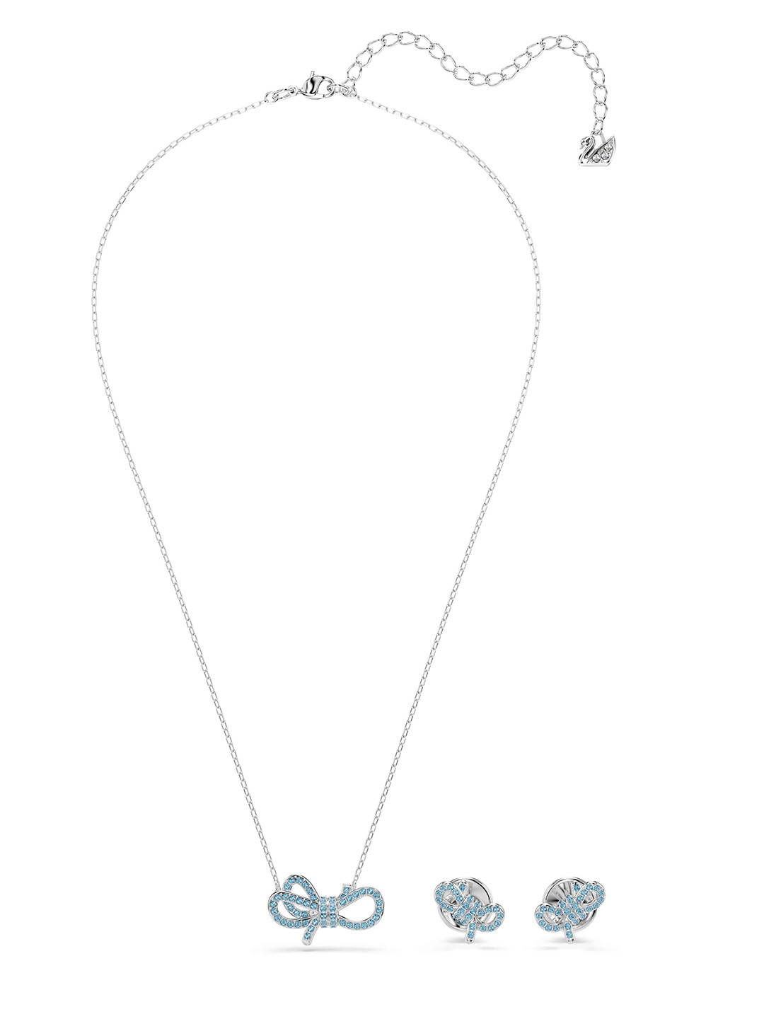 

SWAROVSKI Rhodium Plated Crystal Studded Jewellery Set, Silver