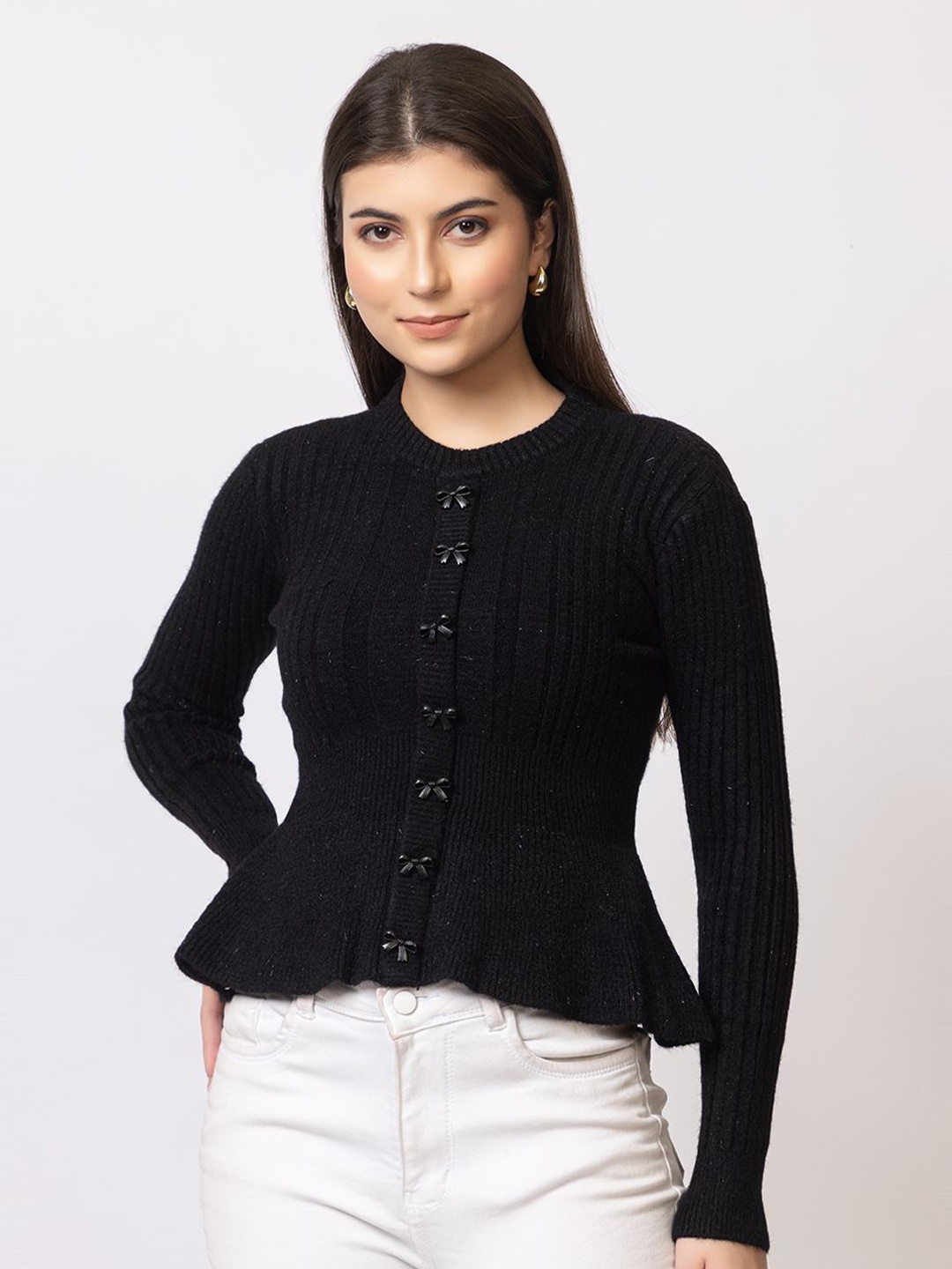 

GFO Women Woollen Winter Pullover, Black