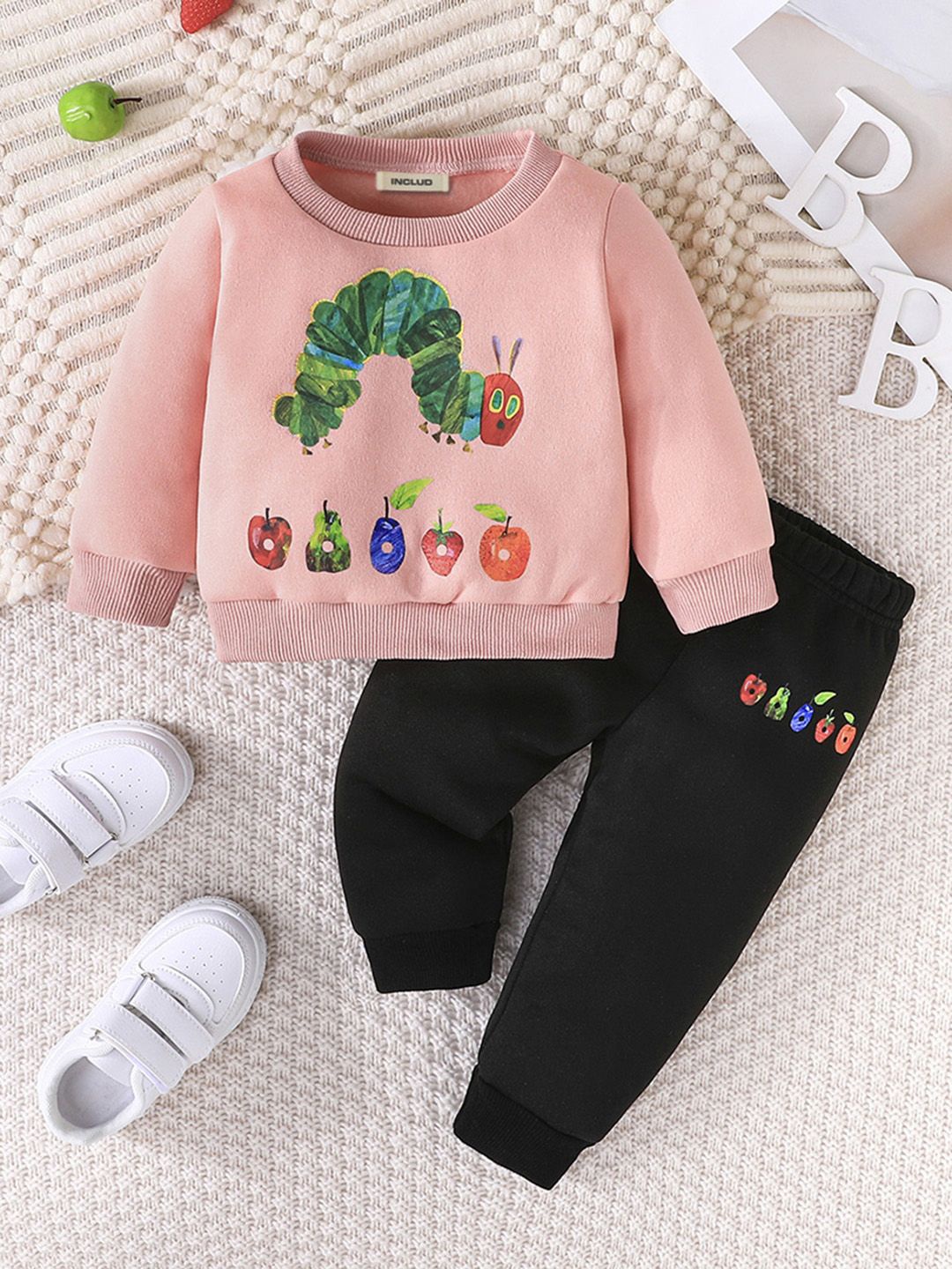 

INCLUD Girls Printed Trousers, Pink