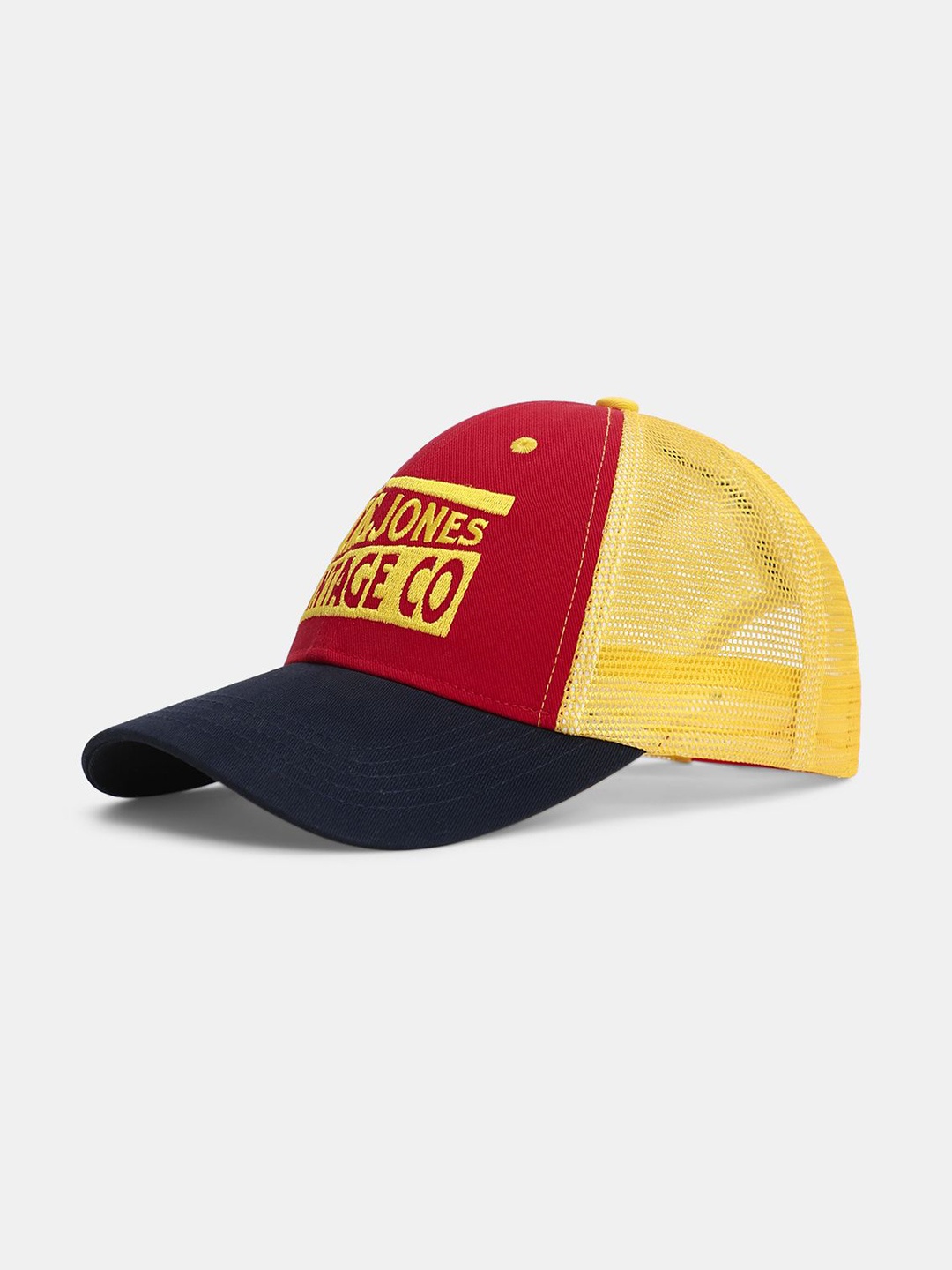 

Jack & Jones Men Colourblocked Cotton Baseball Cap, Red