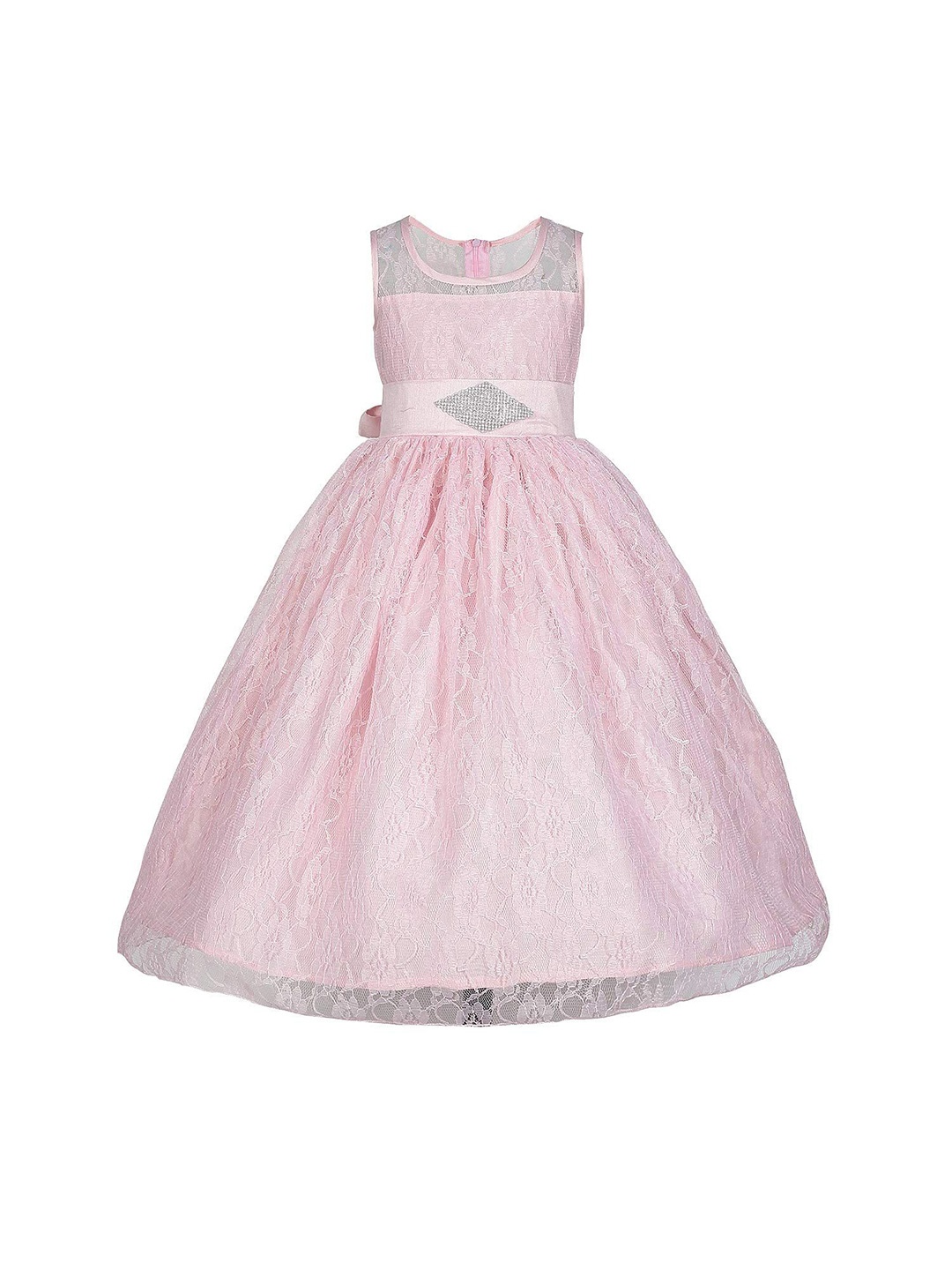 

Wish little Girls Fit and Flare Maxi Dress, Pink