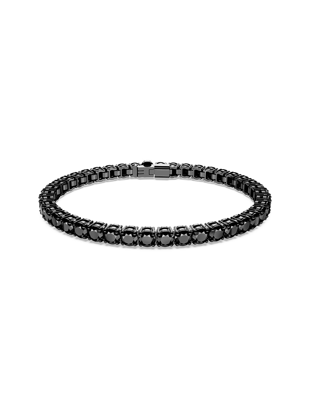 

SWAROVSKI Rhodium-Plated Crystals Wraparound Bracelet, Black