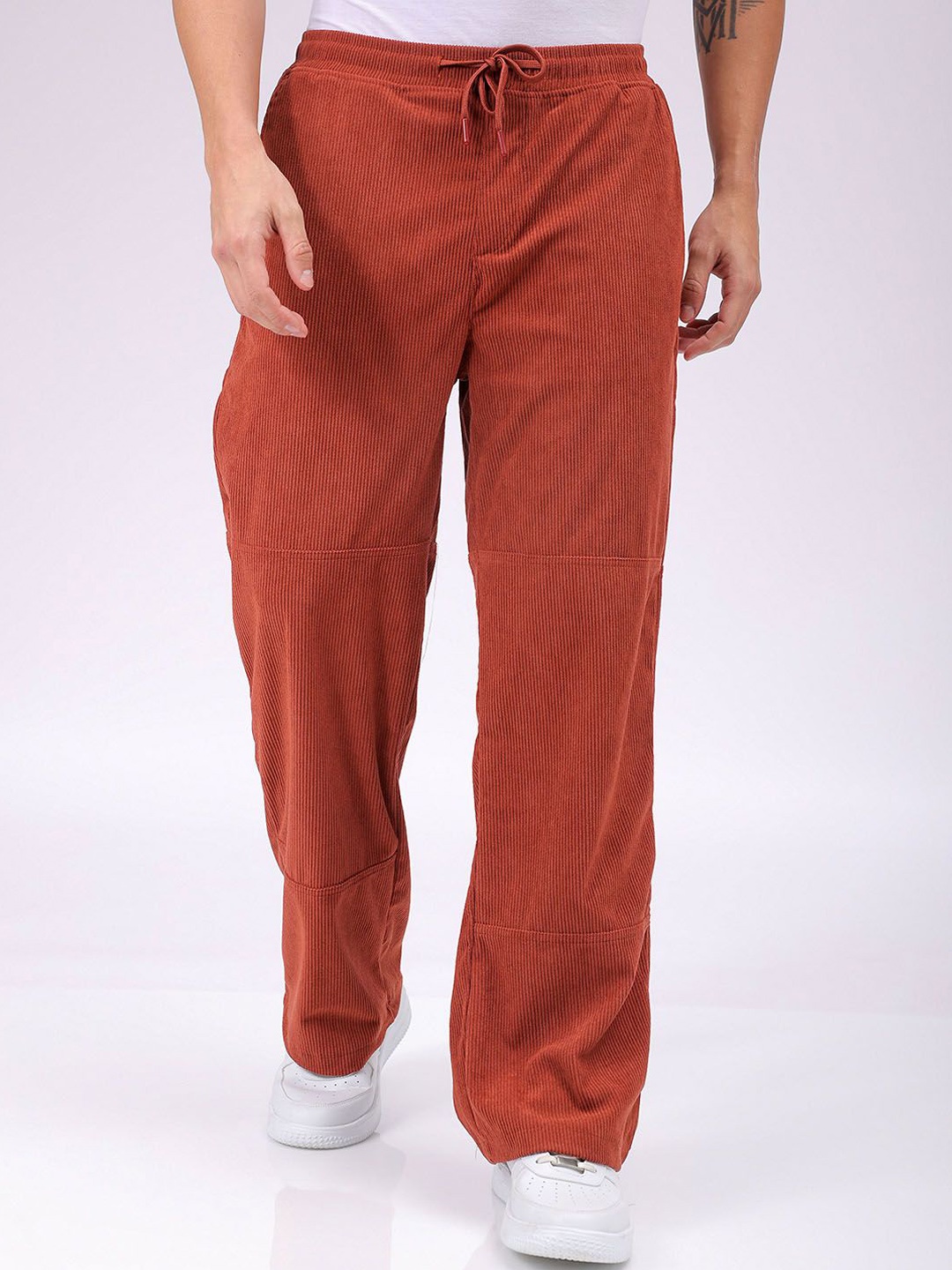 

The Indian Garage Co Men Loose Fit Joggers Trouser, Rust