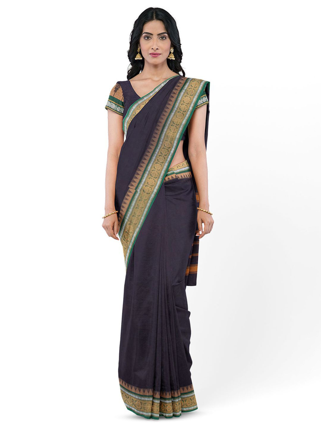 

Avishya Pure Cotton Kanjeevaram Saree, Blue