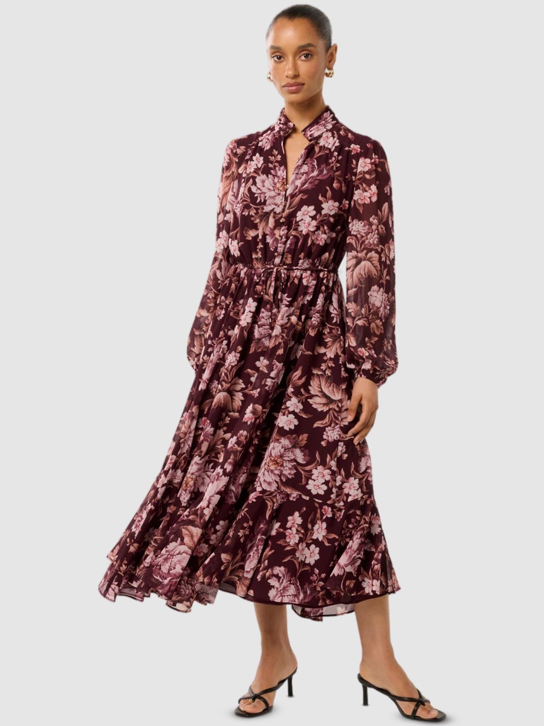 

Forever New Floral Printed Fit & Flare Midi Dress, Purple