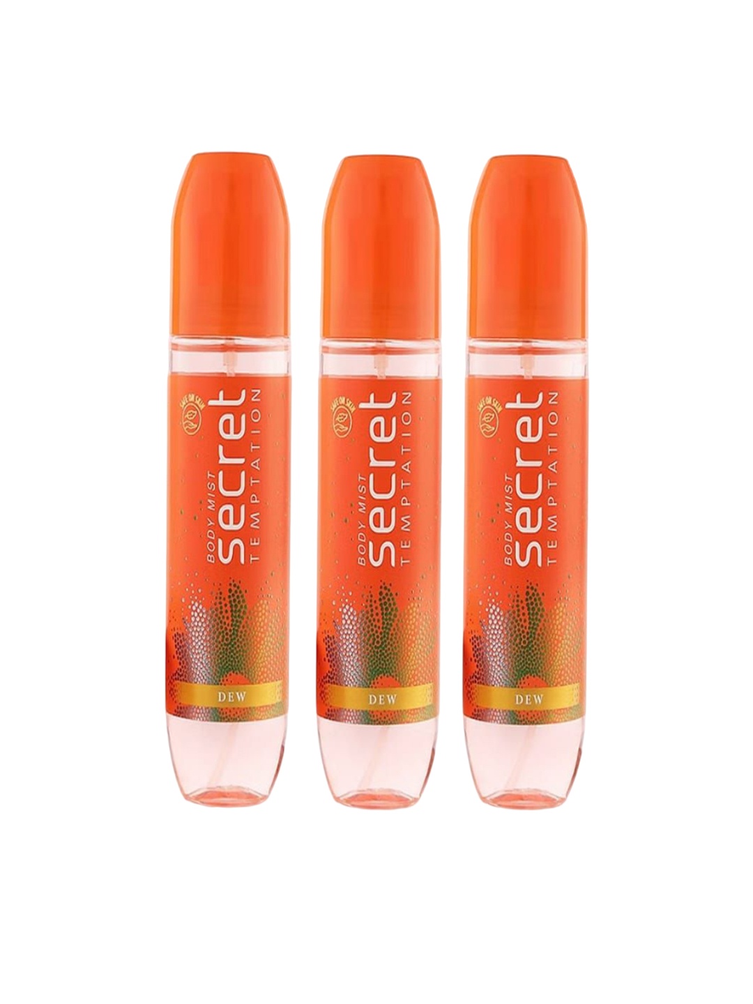 

Secret Temptation Set Of 3 Dew Body Mists - 120ml Each, Orange