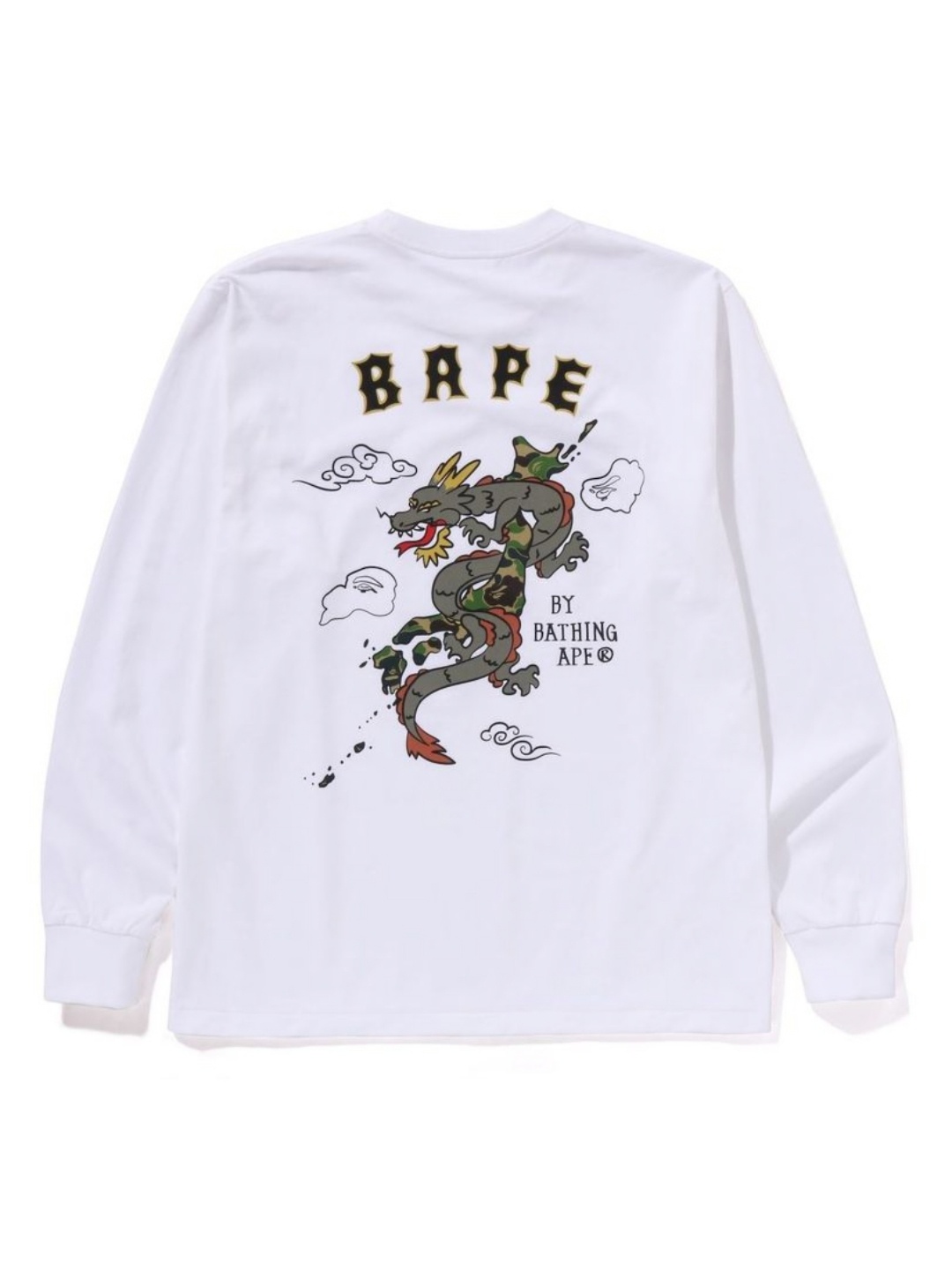 

Bape Men Souvenir Graphic L/S Tee, White