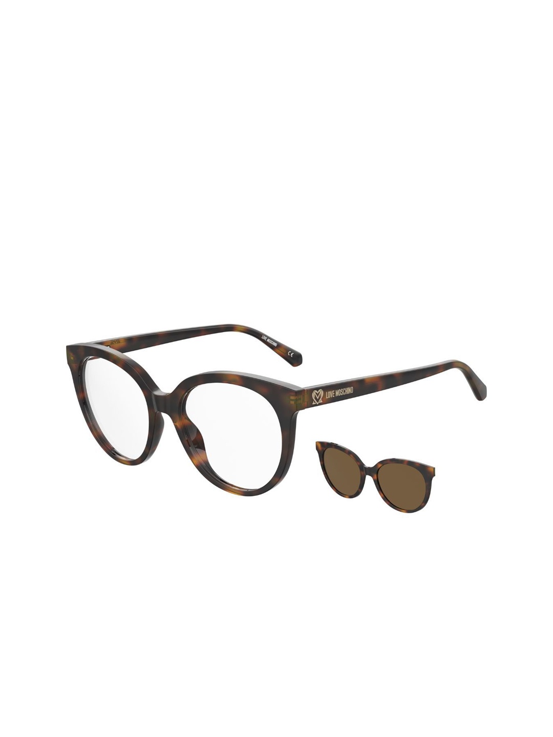 

MOSCHINO LOVE Women Cateye Sunglasses with UV Protected Lens, Brown