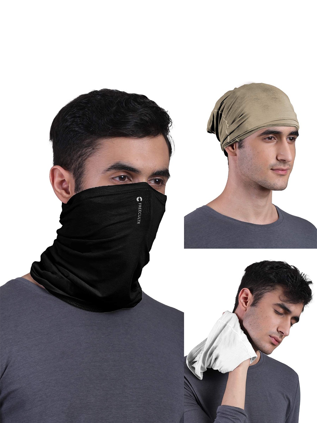 

FREECULTR Adults Pack Of 3 Bandana Headband, Beige