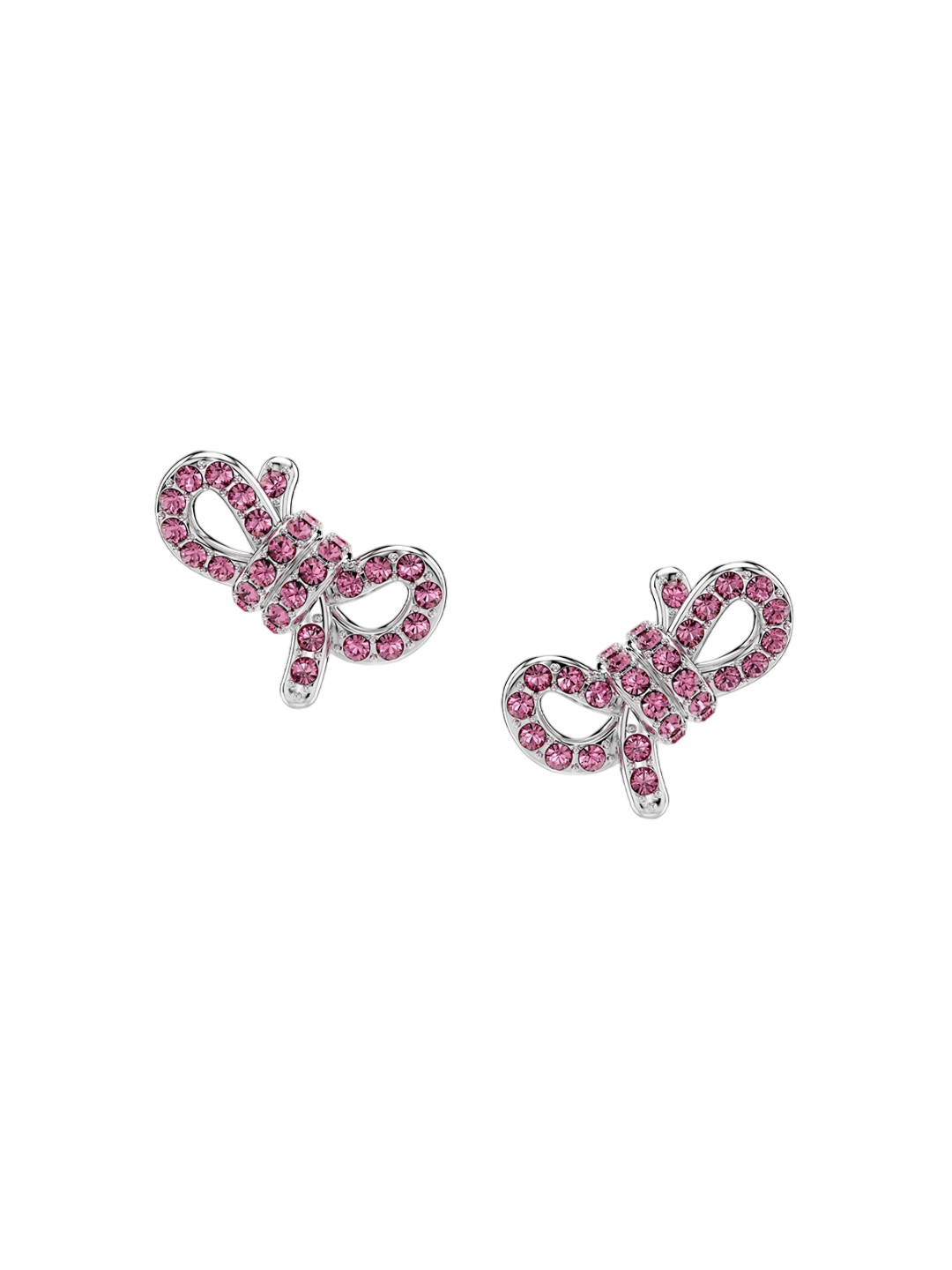 

SWAROVSKI Rhodium-Plated Crystals Stone-Studded Studs Earrings, Silver