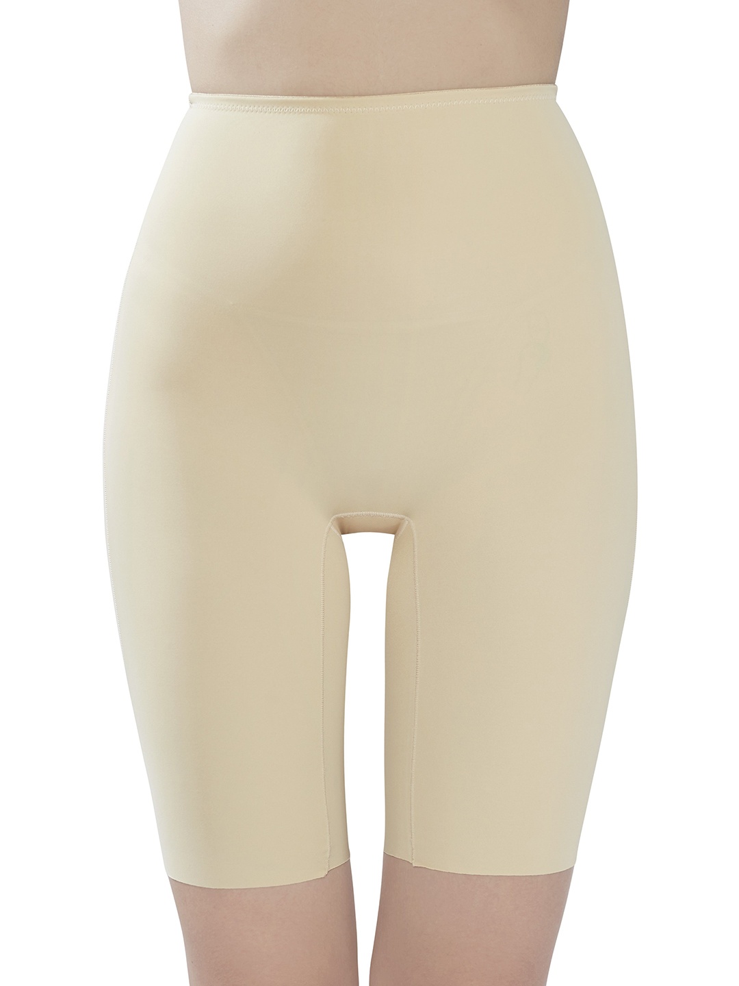 

PLUMBURY High Waist Seamless Tummy Tucker Thigh Shapewear, Beige