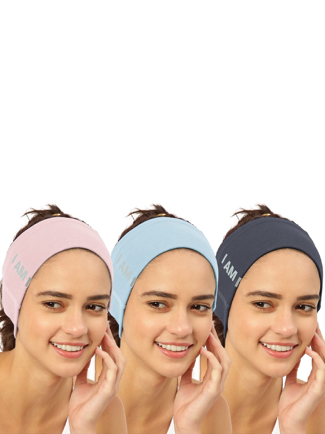 

FREECULTR Adults Pack Of 3 Fashion Headband, Blue