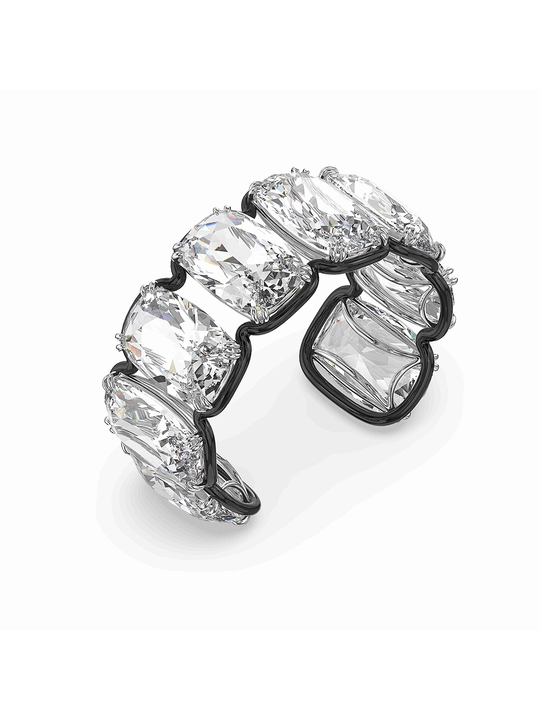 

SWAROVSKI Harmonia Crystals Rhodium-Plated Cuff Bracelet, Silver