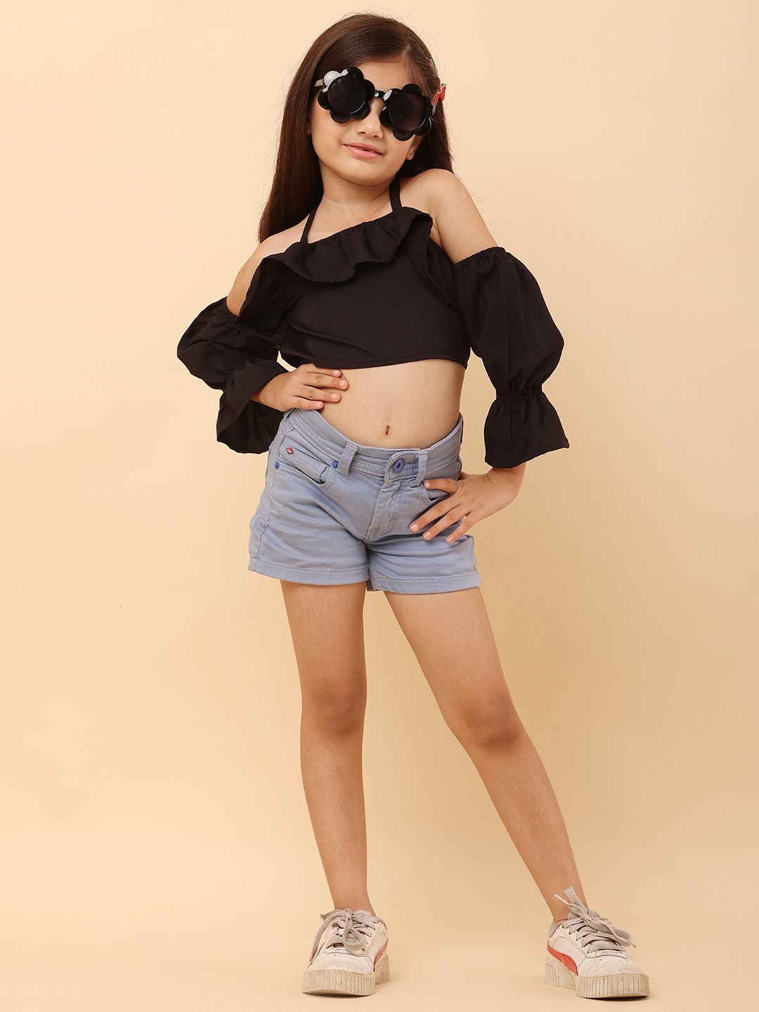 

BAESD Girls Crop Top, Black