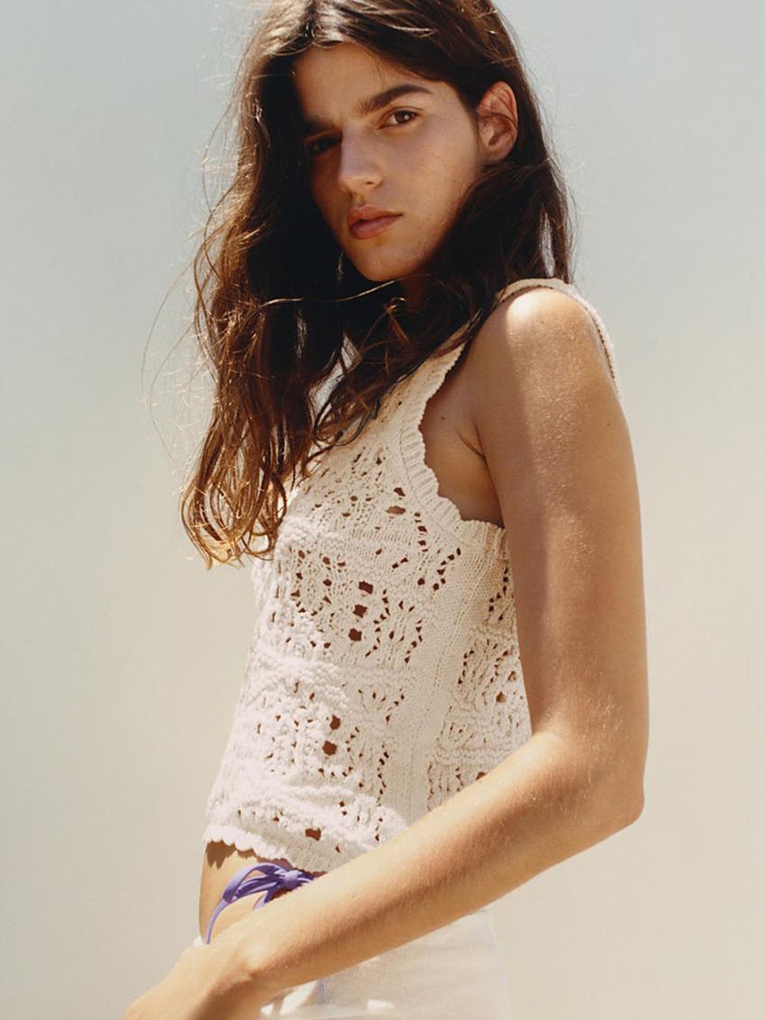 

LULU & SKY Women Self Design Top, Off white