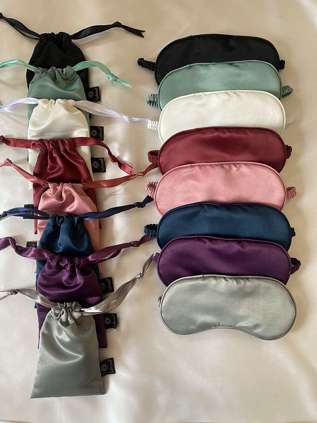 

Lushomes Set of 2 Eyemask Travel Accessory, Cream
